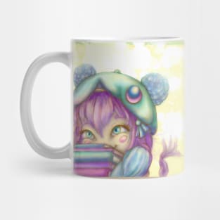 Chibi Girl Book Aesthetic Mug